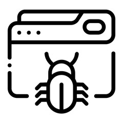 Icon Bug With Style Outline