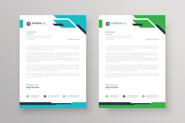 letterhead design for business modern corporate identity stylish company invoice and a4 cover design