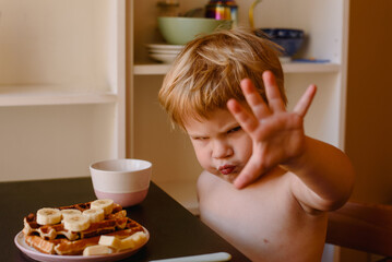 Toddler refuses something