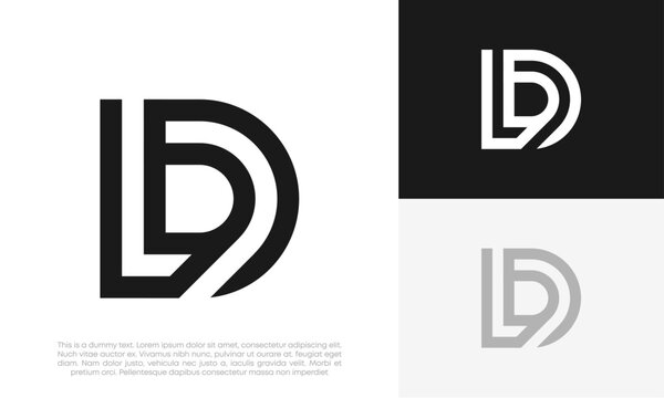 letter LD or DL initial logo design vector