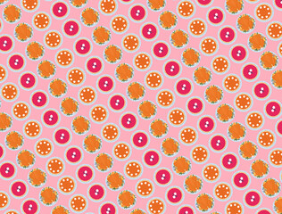 Thanksgiving table food illustration pattern