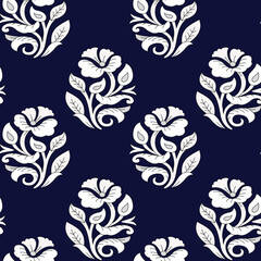 paisley  flower    Design pattern on background