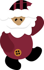 
Santa plush merry christmas vector
