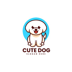 Vector Illustration Cute Dog Mascot Cartoon Style