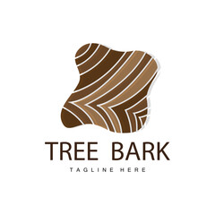 Fototapeta premium Wood Layer Logo Tree Bark Structure Design Forest Template Vector