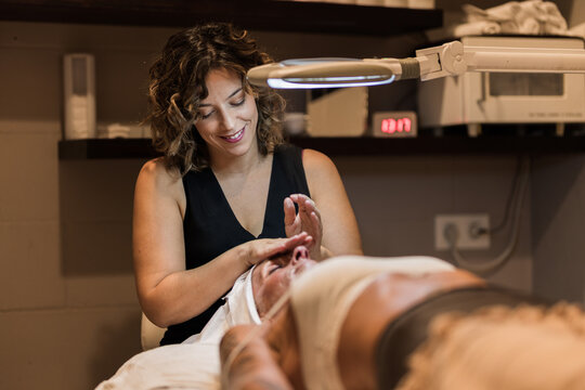 Woman working at a spa