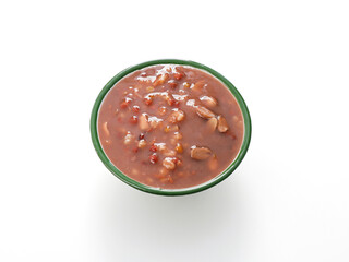 breakfast porridge on a white background