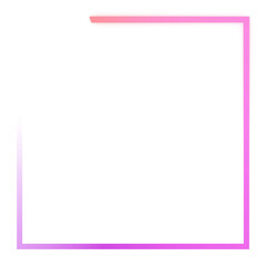 Gradient pink square frame with empty space in center for text.