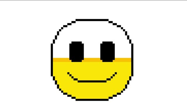 This video is about happy emotes turning into pixel art angry emotes.