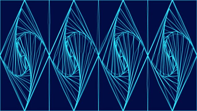 Optical Illusion Twisted Stripes Abstract Pattern Art. 4K Seamless VJ Loop Motion Background Animation. Zentangle in loop.