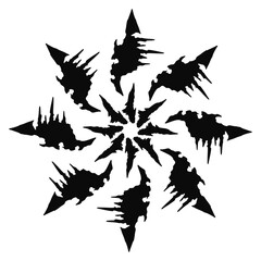 Ornamental illustration sun tribal art tattoo
