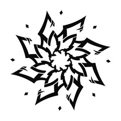 Ornamental illustration sun tribal art tattoo