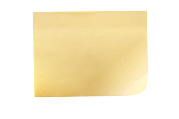 Yellow oblong sticky post it note isolated transparent background photo PNG file