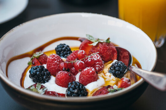 Healthy yogurt breakfast