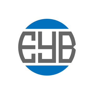 EYB letter logo design on white background. EYB creative initials circle logo concept. EYB letter design.