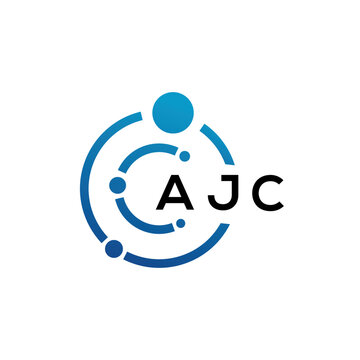 AJC letter logo design on black background. AJC creative initials letter logo concept. AJC letter design.