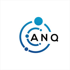 ANQ letter logo design on black background. ANQ creative initials letter logo concept. ANQ letter design.