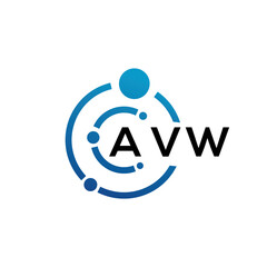 AVW letter logo design on black background. AVW creative initials letter logo concept. AVW letter design.
