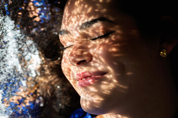 Trans model female luminous portrait