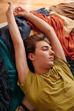Portrait of a thoughtful insecure teen
