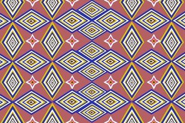 Geometric ethnic seamless pattern for background, wallpaper, clothing, wrapping, fabric, Batik, decorating, embroidery style 