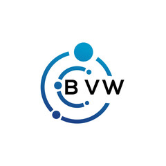Obraz na płótnie Canvas BVW letter logo design on white background. BVW creative initials letter logo concept. BVW letter design.