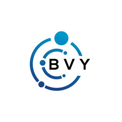 Fototapeta na wymiar BVY letter logo design on white background. BVY creative initials letter logo concept. BVY letter design.