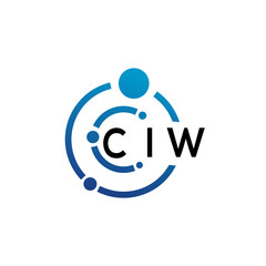 Fototapeta na wymiar CIW letter logo design on white background. CIW creative initials letter logo concept. CIW letter design.