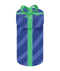 blue circular gift box