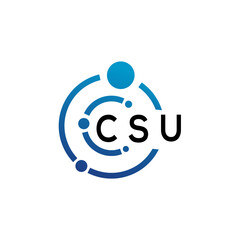 CSU letter logo design on  white background. CSU creative initials letter logo concept. CSU letter design.