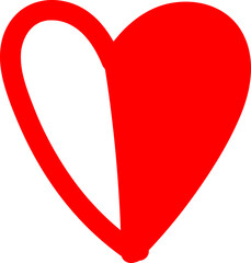 Red heart doodle