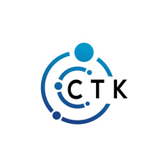 Fototapeta na wymiar CTK letter logo design on white background. CTK creative initials letter logo concept. CTK letter design.