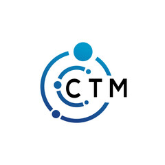 CTM letter logo design on  white background. CTM creative initials letter logo concept. CTM letter design.