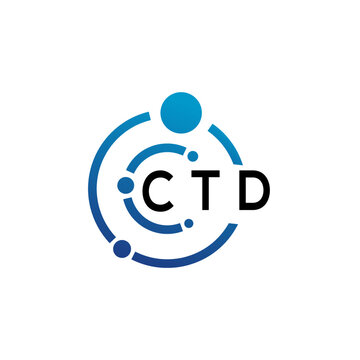 CTD letter logo design on  white background. CTD creative initials letter logo concept. CTD letter design.