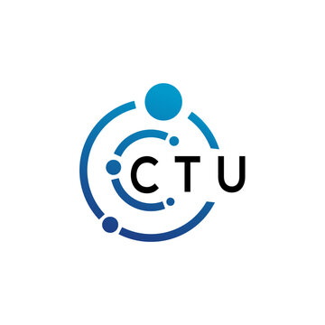 CTU letter logo design on  white background. CTU creative initials letter logo concept. CTU letter design.