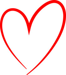 Red heart doodle
