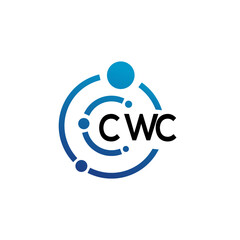 CWC letter logo design on  white background. CWC creative initials letter logo concept. CWC letter design.