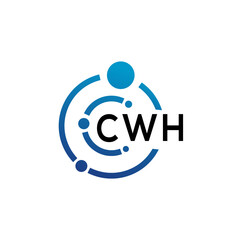 CWH letter logo design on  white background. CWH creative initials letter logo concept. CWH letter design.