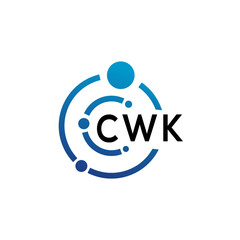 CWK letter logo design on  white background. CWK creative initials letter logo concept. CWK letter design.