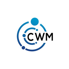 CWM letter logo design on  white background. CWM creative initials letter logo concept. CWM letter design.