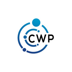 CWP letter logo design on  white background. CWP creative initials letter logo concept. CWP letter design.