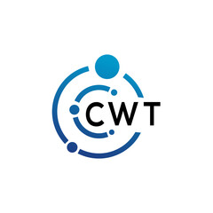 CWT letter logo design on  white background. CWT creative initials letter logo concept. CWT letter design.