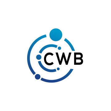 CWB letter logo design on  white background. CWB creative initials letter logo concept. CWB letter design.