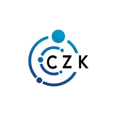 CZK letter logo design on  white background. CZK creative initials letter logo concept. CZK letter design.