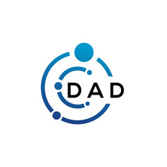 DAD letter logo design on  white background. DAD creative initials letter logo concept. DAD letter design.
