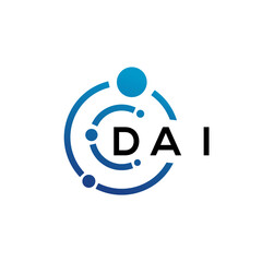 DAI letter logo design on  white background. DAI creative initials letter logo concept. DAI letter design.