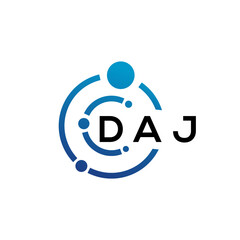 DAJ letter logo design on  white background. DAJ creative initials letter logo concept. DAJ letter design.