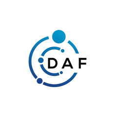 AF letter logo design on  white background. DAF creative initials letter logo concept. DAF letter design.