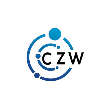 CZW letter logo design on  white background. CZW creative initials letter logo concept. CZW letter design.