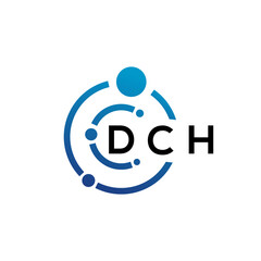 DCH letter logo design on  white background. DCH creative initials letter logo concept. DCH letter design.